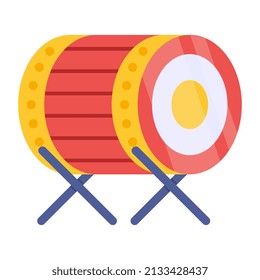 Un ícono de diseño único de tambor snare

