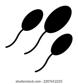 Un icono de diseño único de esperma, células reproductivas de correo