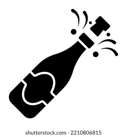 Unique design icon of splashing bottle