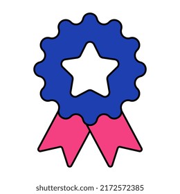 Unique design icon of star badge
