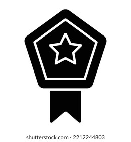 Un icono de diseño único del emblema de la estrella 