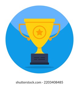 A unique design icon of  star trophy cup 