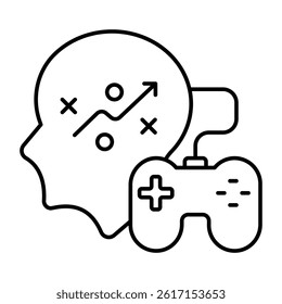 A unique design icon of strategic mind