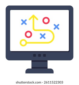 A unique design icon of strategic plan