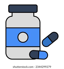 A unique design icon of supplement 