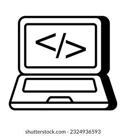 Unique design icon of system coding