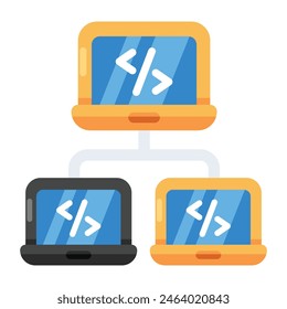 Unique design icon of system coding