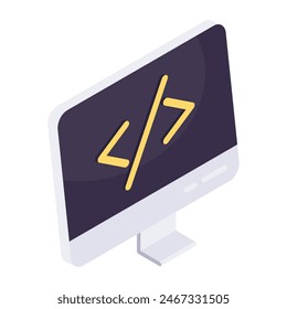 Unique design icon of system coding