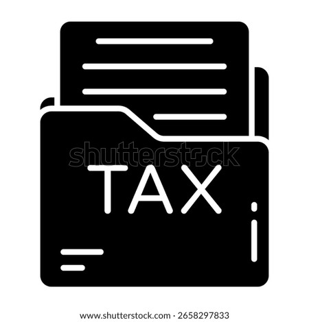 A unique design icon of tax folder