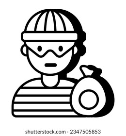 Icono de diseño único del ladrón 
