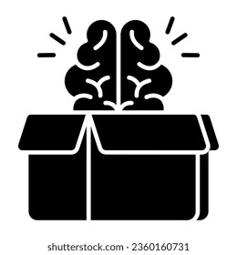 Un icono de diseño único de pensamiento fuera de la caja