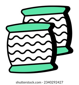 A unique design icon of thread spools