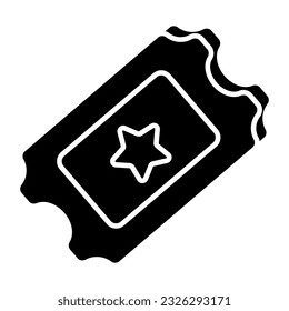 A unique design icon of ticket 