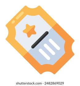 A unique design icon of ticket