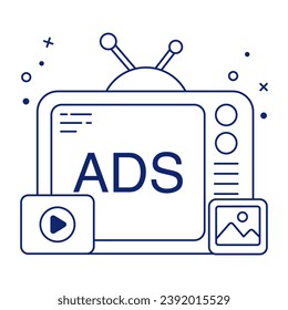 Un ícono de diseño único del anuncio de televisión

