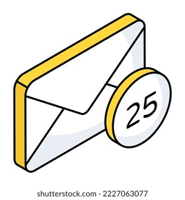 Un icono de diseño único del correo sin leer