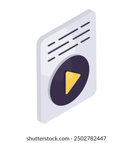 A unique design icon of video file
