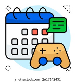 A unique design icon of video game schedule