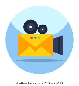 Unique design icon of video mail