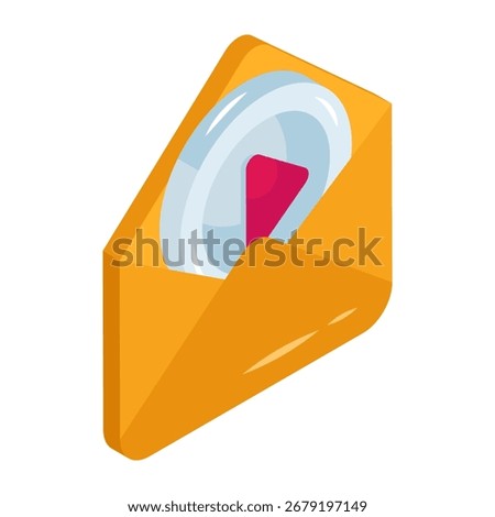 A unique design icon of video mail