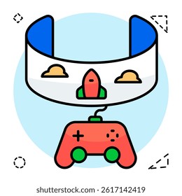 A unique design icon of vr gaming