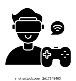 A unique design icon of vr gaming