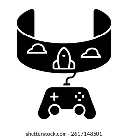 A unique design icon of vr gaming