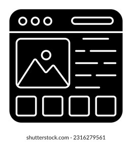Unique design icon of web landscape