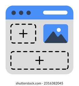 Unique design icon of web landscape