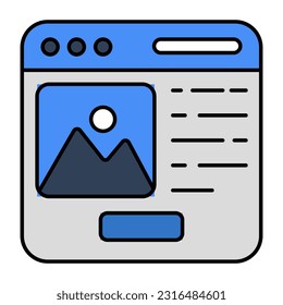 Unique design icon of web landscape