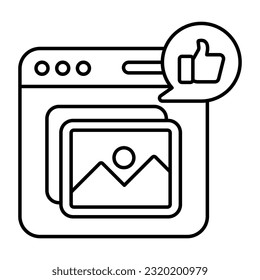 A unique design icon of web landscape