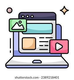 Einzigartiges Design-Symbol der Web-Landschaft