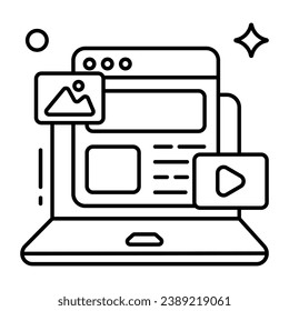 Einzigartiges Design-Symbol der Web-Landschaft