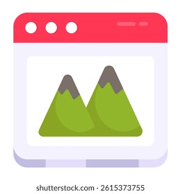 Unique design icon of web landscape
