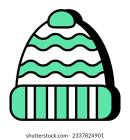 A unique design icon of woolen cap 