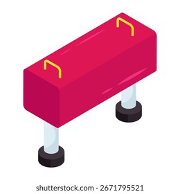 A unique design icon of workout bench