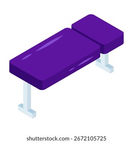 A unique design icon of workout bench
