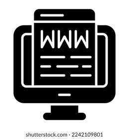 Ein einzigartiges Design-Symbol von www