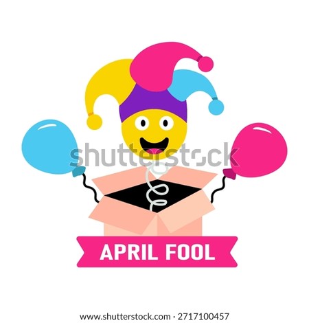 A unique design illustration of April fools day