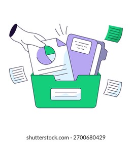 A unique design illustration of business folder