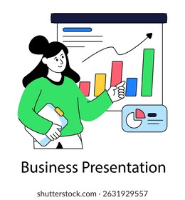 A unique design illustration of business presentation