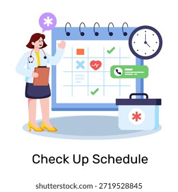 Ilustração de design exclusiva da programação de verificação