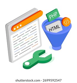 Ilustración de diseño único de filtración de codificación 