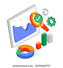 Una ilustración de diseño único de análisis de datos 