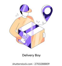 A unique design illustration of delivery man