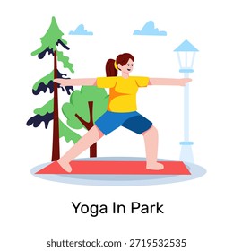 Una ilustración de diseño único de hacer yoga