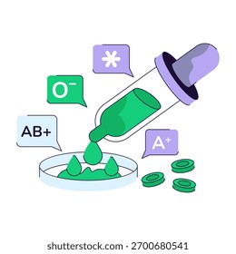 A unique design illustration of dropper