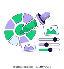 A unique design illustration of dropper