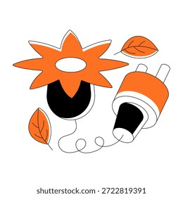 Una ilustración de diseño único de eco plug