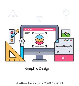 Una ilustración de diseño única de diseño gráfico